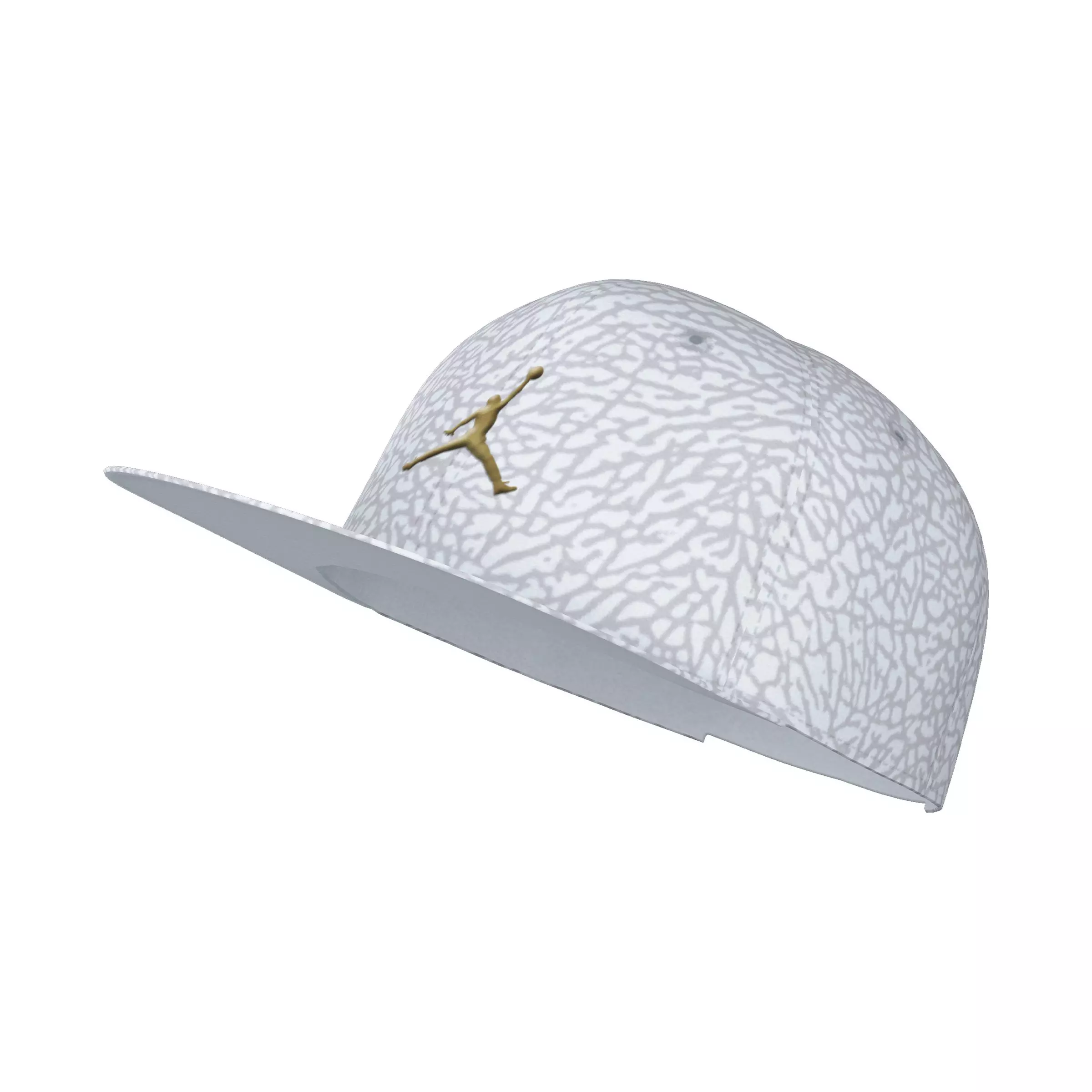 Jordan Pro Elephant Ingot Print Snapback Hat White Hibbett